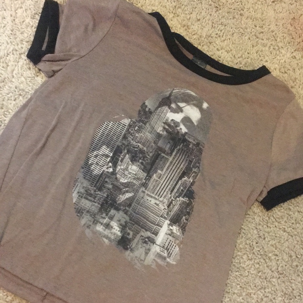Crop top ringer tee
